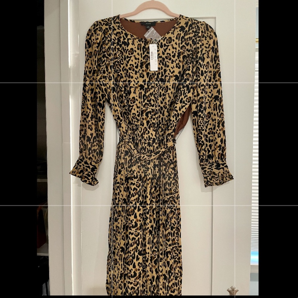 J Crew leopard dress